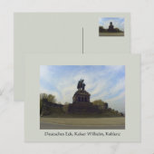 ドイツ、Koblenz、Kaiser Wilhelm、Deuts Eck氏 ポストカード (正面/裏面)