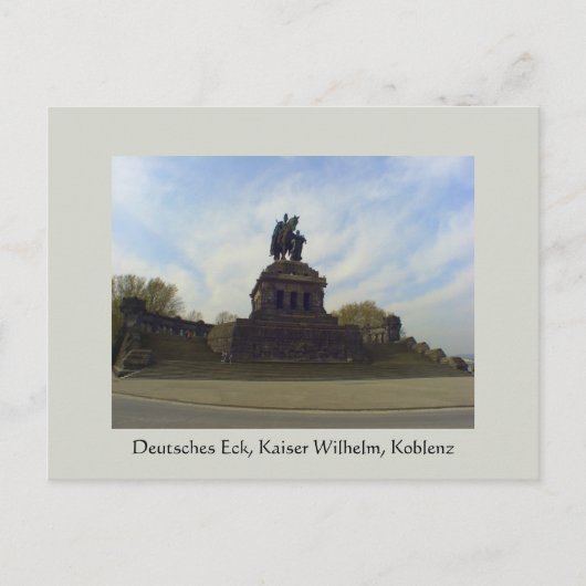 ドイツ、Koblenz、Kaiser Wilhelm、Deuts Eck氏 ポストカード (正面)