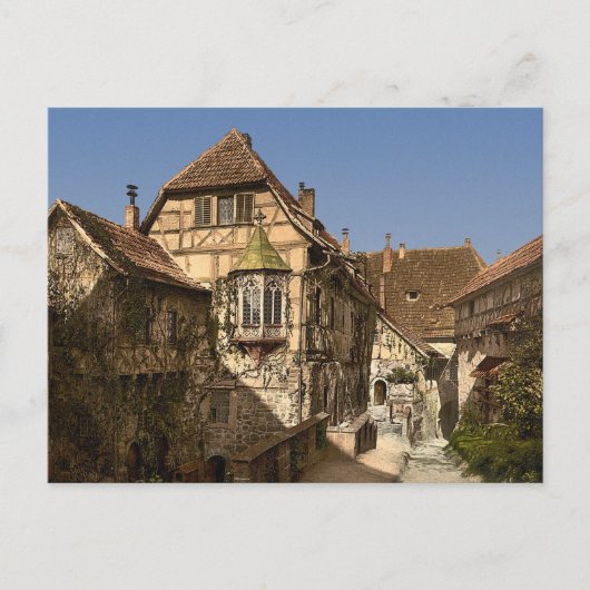 ドイツ、Thuringia、Wartburgの城ヤード ポストカード (正面)