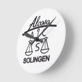 ドイツ ww2 Alcoso Solingen  ラウンド壁時計 (傾斜)