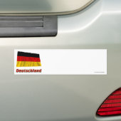 ドイツFliegende Flagge mit Namen バンパーステッカー (車上)