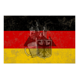 ドイツID152の国旗と記号 ポスター