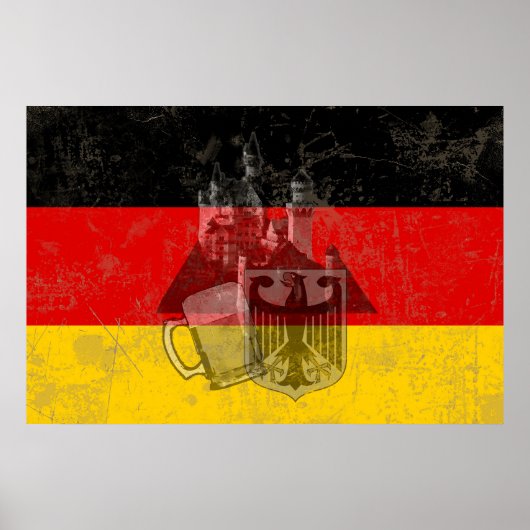 ドイツID152の国旗と記号 ポスター (正面)