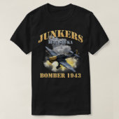 ドイツJu87シュトゥカヴィンテージ第2次世界大戦爆撃機退役軍人パイロット Tシャツ (デザイン正面)