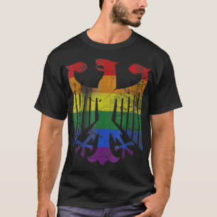 ドイツLGBT tシャツゲイレズビアンプライドフラグイーグル Tシャツ