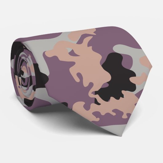 ドイツNATOの迷彩柄のタイ ネクタイ (ロール)