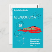 ドイツReichsbahn Kursbuchdesign ポストカード (正面/裏面)