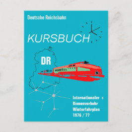 ドイツReichsbahn Kursbuchdesign ポストカード