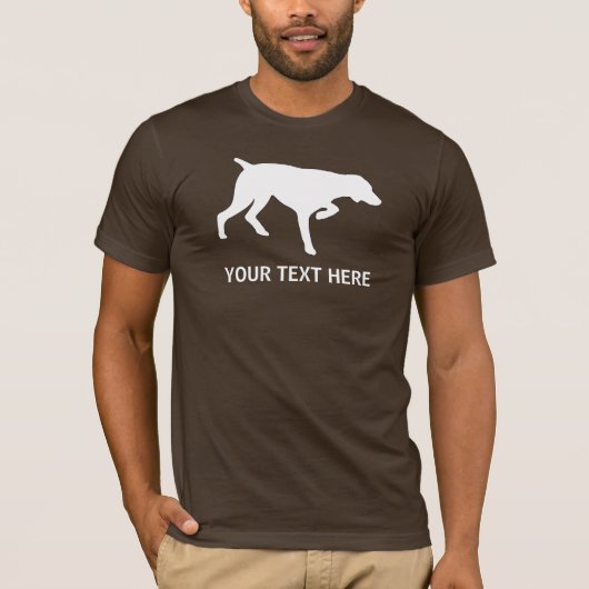 ドイツShorthairedポインターのシルエット Tシャツ (正面)