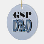 ドイツShorthairedポインターのパパ セラミックオーナメント (左)