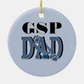 ドイツShorthairedポインターのパパ セラミックオーナメント (裏面)