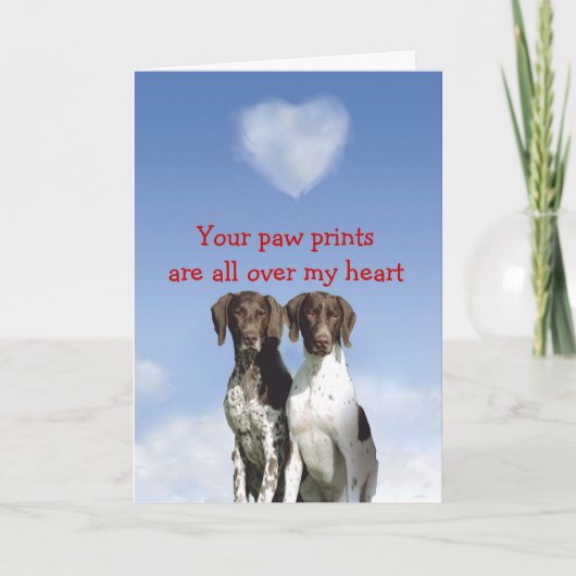 ドイツShorthairedポインターの初恋カード シーズンカード (正面)