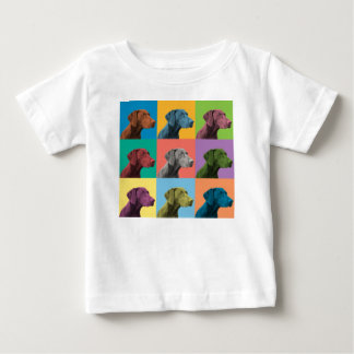 ドイツShorthairedポインターの破裂音芸術の乳児のTシャツ ベビーTシャツ