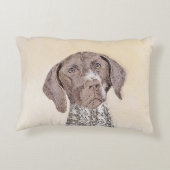 ドイツShorthairedポインターの絵画-犬の芸術 アクセントクッション (裏面)