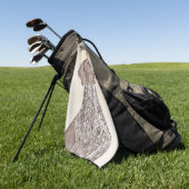 ドイツShorthairedポインターの絵画-犬の芸術 ゴルフタオル (グリーン)