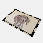 ドイツShorthairedポインターの絵画-犬の芸術 ドアマット (アングル)