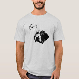 ドイツShorthairedポインターの"頭脳のための鳥"のティー Tシャツ