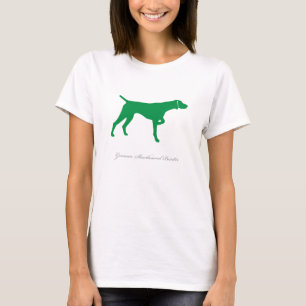ドイツShorthairedポインターのTシャツ(緑v2) Tシャツ