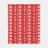 ドイツShorthairedポインターはクリスマスのシルエットを描きます フリースブランケット (正面)