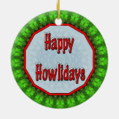 ドイツShorthairedポインター幸せなHowliday セラミックオーナメント (裏面)