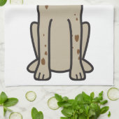 ドイツShorthairedポインター犬の漫画 キッチンタオル (折り畳み)