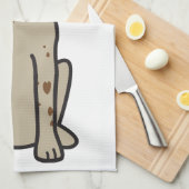 ドイツShorthairedポインター犬の漫画 キッチンタオル (四つ折り)