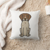 ドイツShorthairedポインター犬の漫画 クッション (ブランケット)