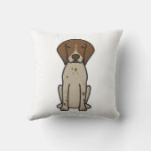 ドイツShorthairedポインター犬の漫画 クッション (裏面)