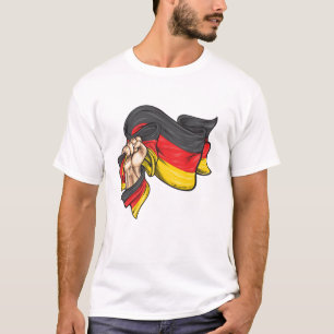 ドイツTシャツ第1回日本国旗を保持 Tシャツ