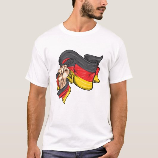ドイツTシャツ第1回日本国旗を保持 Tシャツ (正面)