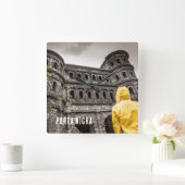 ドイツTrier Rhineland PalatinateのPorta Nigra スクエア壁時計 (ホーム)