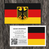 ドイモダンツ、名刺、ドイツ国旗QRコード 名刺