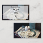 ドイリーとクロシェ糸 名刺 (正面/裏面)