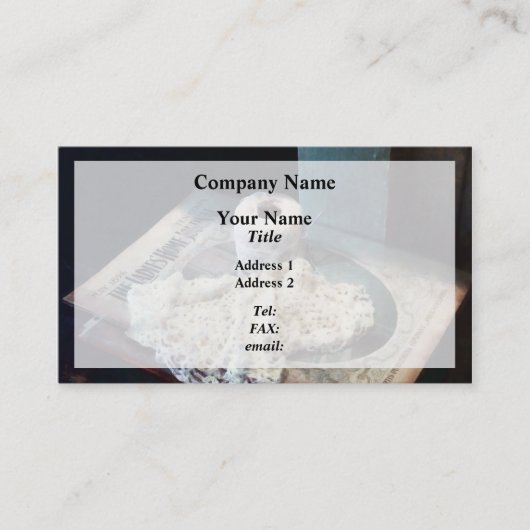 ドイリーとクロシェ糸 名刺 (正面)