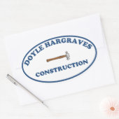 ドイルハーグレイヴ建築ステッカー 楕円形シール (封筒)