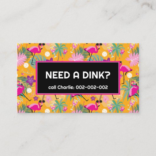 ドインキングおもしろいコーチピックボール 名刺 (正面)