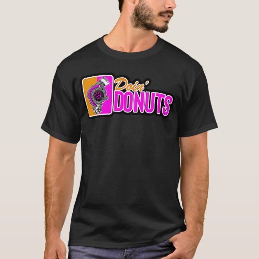 ドインドーナツ車ドリフトPSチューニング愛好家 Tシャツ (正面)