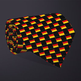 ドイ市松模様にツ国旗のパターン ネクタイ
