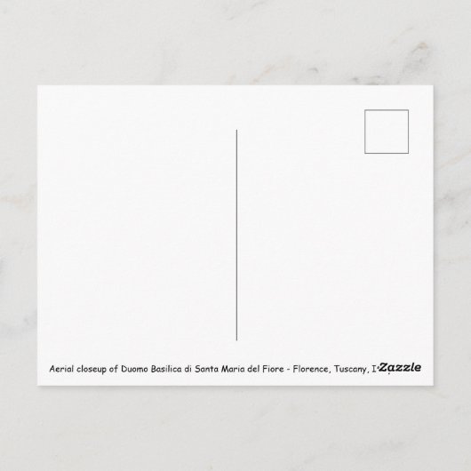 ドゥオモバシリカディサンタマリアデルフィオーレ – フィレンツェ ポストカード (裏面)