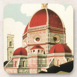 ドゥオモinフィレンツェItaly Vintage Travel Art コースター