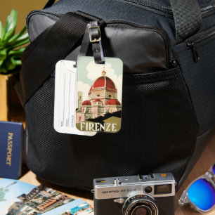 ドゥオモinフィレンツェItaly Vintage Travel Art ラゲッジタグ