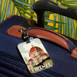 ドゥオモinフィレンツェItaly Vintage Travel Art ラゲッジタグ