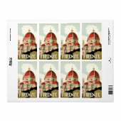 ドゥオモinフィレンツェItaly Vintage Travel Art ラベル (フルシート)