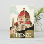 ドゥオモinフィレンツェItaly Vintage Travel Art 招待状 (スタンド正面)
