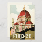 ドゥオモinフィレンツェItaly Vintage Travel Art 招待状 (正面/裏面)