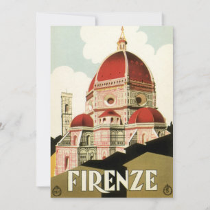 ドゥオモinフィレンツェItaly Vintage Travel Art 招待状