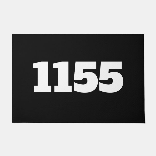 ドゥオーマハウスフラットアパートメントアールワークプレイスブラック ドアマット (正面)