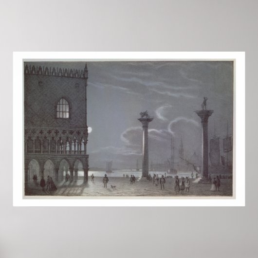 ドゥカーレ宮殿と二つのコルーの夜行性のシーン ポスター (正面)