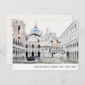 ドゥカーレ宮 ヴェネツィア イタリア 水彩画 旅行 ポストカード (正面/裏面)