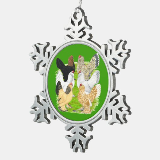 ドゥクレスシックスヘン スノーフレークピューターオーナメント (右)